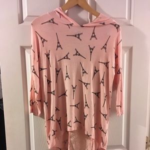 6 FOR $25 American Dream Eiffel Tower pink shirt